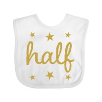 Inktastic Half Birthday 1/2 Photo Boys or Girls Baby Bib