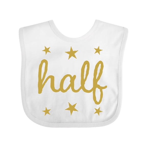 Inktastic Half Birthday 1/2 Photo Boys or Girls Baby Bib