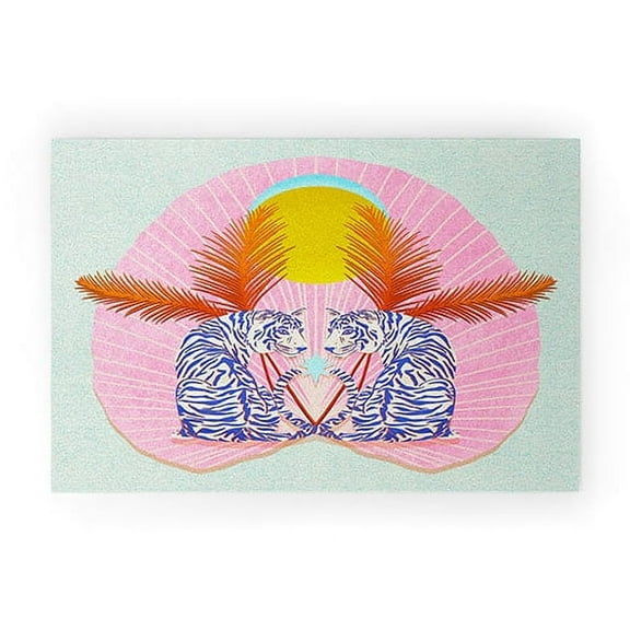 Society6 Sewzinski Loud Tigers 30" x 20" Welcome Mat