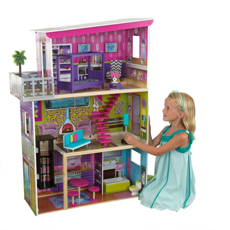 KidKraft Super Model Dollhouse with 11 accessories (Best Dollhouse For Preschooler)