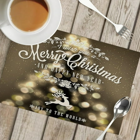 

Christmas Linen Placemat Insulated Mat Table Party Home Napkins Holiday Gifts placemats tan 2024 centerpiece placemat for table decor countertop placemats for kitchen counter