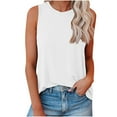 thumbnail image 2 of Babysbule Womens Tank Tops Women Fashion Summer Sexy Sleeveless Solid Color Light Loose Ventilation T-Shirt, 2 of 8