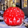 thumbnail image 2 of Bola de Navidad inflable de PVC iluminada, bola decorada de Navidad inflable grande para exteriores de 24 pulgadas con soporte remoto de luz, 2 of 4