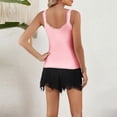thumbnail image 5 of Helii Women's Lace Trim Cotton Camisole – 95% Cotton 5% Spandex Slim Fit Tank Top, Soft Stretchy Basic Layering Tank for Women, Everyday Undershirt with Lace Detail Pink,XXXXXL, 5 of 9