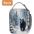 thumbnail image 3 of Insulated Lunch Bag Lightweight Bear Winter Animal Lunch Case Reusable Cooler Meal Tote Portable Leakproof Lunch Pail Meal Prep Box, 3 of 7