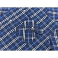 thumbnail image 4 of Western Shirts for Men with Snap Buttons Regular Fit Plaid Mens Long Sleeve Shirts Casual,Navy 001,4X-Large, 4 of 5