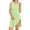 Light Green, variant on Women Solid Color Sleeveless Post Shoulder Surgery Dress Side Full Open Chemo Port Adaptive Nightgown, Light Green, Size M