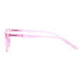 thumbnail image 3 of Thin Plastic Keyhole Rectangle Hipster Design Reading Glasses Pink +3.0, 3 of 3