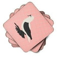 thumbnail image 2 of Carolines Treasures BB7946FC Saxon Fairy Swallow Pigeon Pink Check Foam Coaster, Set of 4, 2 of 3