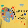 thumbnail image 3 of CafePress - Artist At Work Light T Shirt - Men's Classic Graphic T-Shirt, 3 of 4