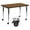 Oak, variant on Flash Furniture Wren Mobile 36''W x 72''L Rectangular Grey HP Laminate Activity Table - Standard Height Adjustable Legs