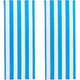 thumbnail image 1 of 2 sillas plegables de playa de repuesto, de lona azul y blanca, para exteriores, de 115 x 43 cm, reclinables., 1 of 5
