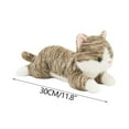 thumbnail image 6 of Cat Stuffed Animals for Adults Kids, Soft and Cuddly Weighted Cat Plush, Realistic Cat Stuffed Animal,12 inch(White), 6 of 8