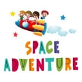 thumbnail image 1 of Space Adventure Quote Lettering Wall ArtWall Decal Decoration Space Adventure Adventurous Space Cartoon Space Decorating Ideas for Child's Bedroom Size: 30 In(W) x 24 In(H), 1 of 5