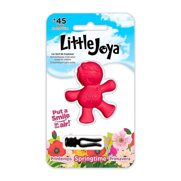 Little Joya 96034 Springtime Car Air Freshener Vent Clip Provides Long-Lasting Freshness in a Compact Design, Fights Odors for up to 45 Days, Cute Car Odor Eliminator, Non-Toxic, Pack of 1
