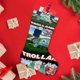 thumbnail image 4 of Trolland Tema: Calcetines de Navidad, fino lino blanco para colgar en escaleras y chimenea, decoración navideña para el hogar, regalo de Navidad. 45cm × 32cm, 4 of 5