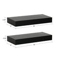 thumbnail image 2 of Kate and Laurel Havlock Wood Shelf Set, Black 2 Piece 18 inch, 2 of 10