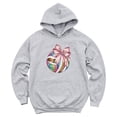 thumbnail image 3 of Disco Volleyball Coquette Bow Hoodie for Women & Girls Game Day, Gray Hoodie, M, 3 of 8