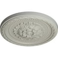 thumbnail image 3 of Ekena Millwork 11 1/2"OD x 1"P Palmetto Ceiling Medallion, Hand-Painted Pot of Cream, 3 of 7