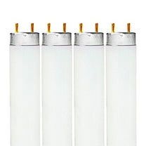 Luxrite F32T8/841 32W 48" T8 Fluorescent Tube Light Bulb, 4100K Cool White, 2850 Lumens, G13 Bi-Pin Base, 4 Pack