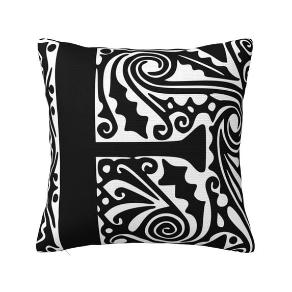 ZICANCN Decorative Throw Pillow Covers , Alphabet E Couch Sofa Decorative Knit Pillow Covers for Living Room Farmhouse 16"x16"