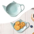 thumbnail image 2 of AUDeals Ceramic Teapot Shaped Tea Bag Coaster and Holder, Decorative Tray with Spoon Rest, Perfect for Restaurants, Cafes, and Home Use as a Seasoning Dish, 2 of 9