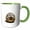 Green/White, variant on 3drose, Young Spur Thighed Tortoise Looking Out of Its Shell Cut Out, 11oz Magic Transforming Mug
