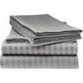 thumbnail image 6 of Elaine Karen 1800 Series - Soft Brushed Microfiber - Striped TWIN Bed Sheet Set, Grey, 6 of 6