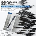 thumbnail image 2 of miduoduo-Gel Pens, 36 Pcs Retractable Black Ink, 12 Pens with 24 RefillsMedium Point Pen 0.7mm, Smooth Writing, Fast Dry, No Bleed for Journaling Note Taking, Home School Office Supplies, 2 of 4