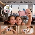 thumbnail image 6 of 4K Kids Camera, 2.4" Flip Screen, 32GB SD Card, Compact Digital Camera for Teens & Beginners, Pink, 6 of 10