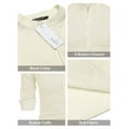 thumbnail image 6 of COOFANDY Men's Cotton Linen Henley Shirt Long Sleeve Hippie Casual Beach T Shirts, 6 of 7
