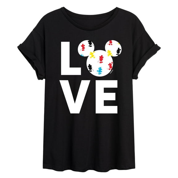 Mickey & Friends - Mickey Love Fill - Women's Oversized T-Shirt