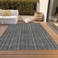 thumbnail image 6 of Addison Rugs Chantille Indoor/Outdoor Transitional Stripes Gray Washable Rectangle Rug, 5' x 7'6", 6 of 6