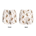 thumbnail image 3 of Balery Fall Squirrel Pantalones cortos deportivos para mujer con forro y dos bolsillos, elásticos, para entrenamiento, gimnasio, yoga-X-Large, 3 of 7