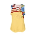 thumbnail image 6 of Fewfanhot Women's 4th of July American Flag Floral Tank Top, Patriotic Print Sleeveless Blouse with Ring Keyhole Neck, Casual Summer Independence Day Top, S-3XL, 6 of 6