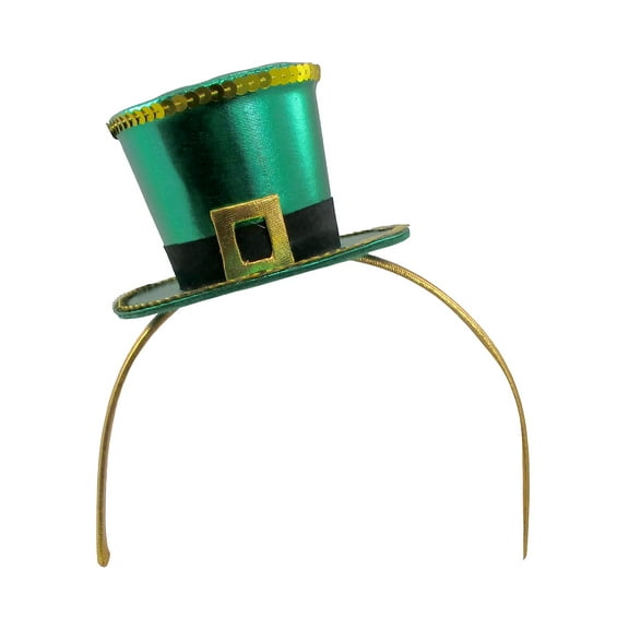 Nicky Bigs Novelties Leprechaun Top Hat Headband St Patricks Day Irish Green Mini Hat Dress Up Hair Costume Headband