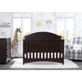 thumbnail image 2 of Delta Children Perry 6-in-1 Convertible Crib, Greenguard Gold Certified, Converts to Toddler Bed, Daybed, Sofa Bed & Full-Size Bed with/without Headboard, Fits Standard Crib Mattress, Walnut Espresso, 2 of 14