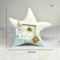 thumbnail image 2 of LEEYNEER3-Inch Photo Frame Set of 2- Starfish Photo Frame for Summer Vacation Memory  Handmade Nautical Picture Frame for Tabletop Light Blue, 2 of 5