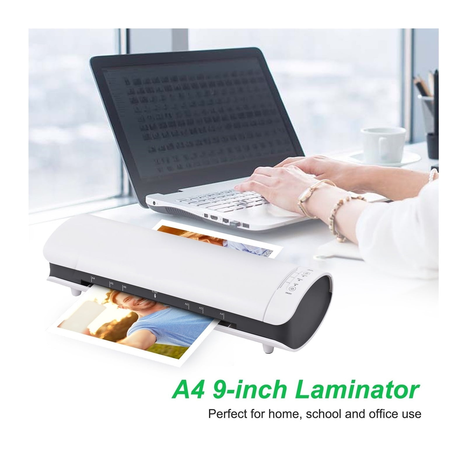 SL988 Desktop Laminator Machine Set A4 Size Hot and Cold Lamination For Long-term Use