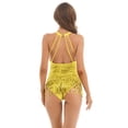 thumbnail image 2 of CHICTRY Womens Sparkling Sequins Fringed Dancewear Cross Back Latin Jazz Samba Dance Leotard, 2 of 7