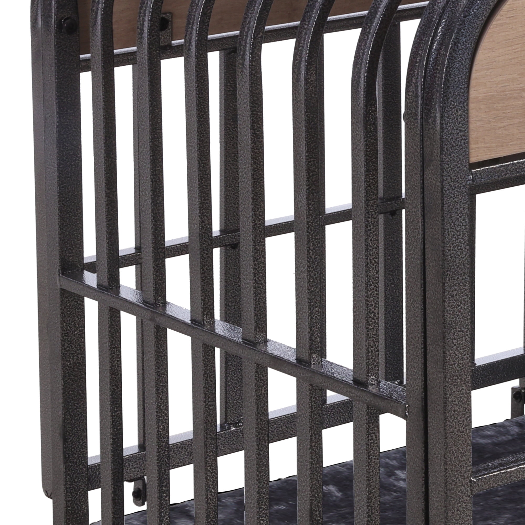 Pefilos 32in Heavy Duty Dog Crate, Furniture Style Dog Cage with Removable Trays and Wheels for High Anxiety Dogs, Gray Pefilos 32in Heavy Duty Dog Crate, Furniture Style Dog Cage with Removable Trays and Wheels for High Anxiety Dogs, Gray