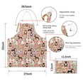 thumbnail image 7 of Boston Terrier Dogs with Pioneer Flower Apron-Garden Aprons for Women with Pockets-Cotton Linen Waterproof Kitchen Cooking Gardening Aprons Adjustable for Kitchen,Cooking,BBQ and Salon 33x27 Inch, 7 of 7