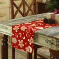 thumbnail image 4 of Christmas Table Runner Red Cotton Linen Table Runners 36 inches Long, Cute Gingerbread Man Seasonal Table Cloth Dresser Scarves, Winter Kitchen Dining Table Decorations for Holiday Party, 4 of 6