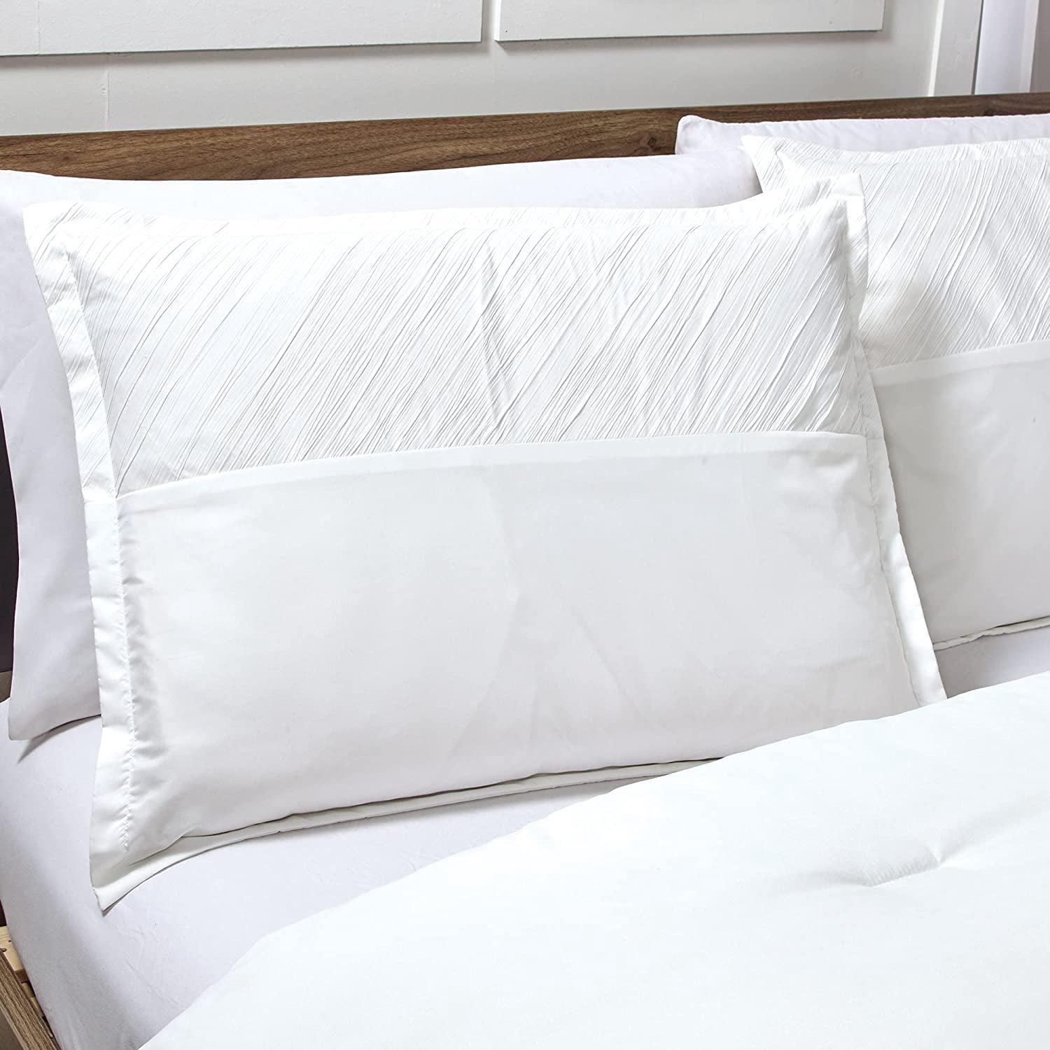 Chezmoi Collection Sara 7-Piece Textured Geometric Stripe Embroidery Comforter Set
