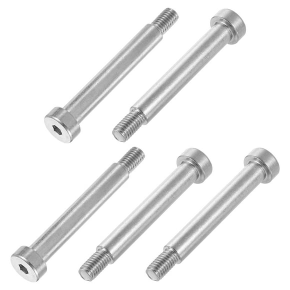 Uxcell 6 Pack 304 Stainless Steel Shoulder Bolt 60mm Shoulder Dia 60mm Shoulder Length M8 Thread Hex Socket Shoulder Bolts for Textile Hydraulic Injection Molding Machinery Industries