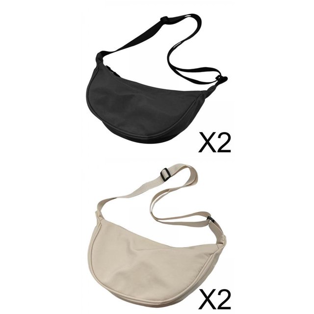 4pcs Women Girls Dumpling Bun Work Purse Casual Nylon Shoulder Bag Hugo none