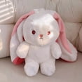 thumbnail image 2 of Bunny Stuffed Animal Reversible Cuddle Bunny Stuffed,Christmas Strawberry Bunny Transformed Rabbit Plush Zipper,Turns Into Ears Bunnies Plushies Toy Cute Stuffy Doll Easter Girlfriend Gift, 2 of 4