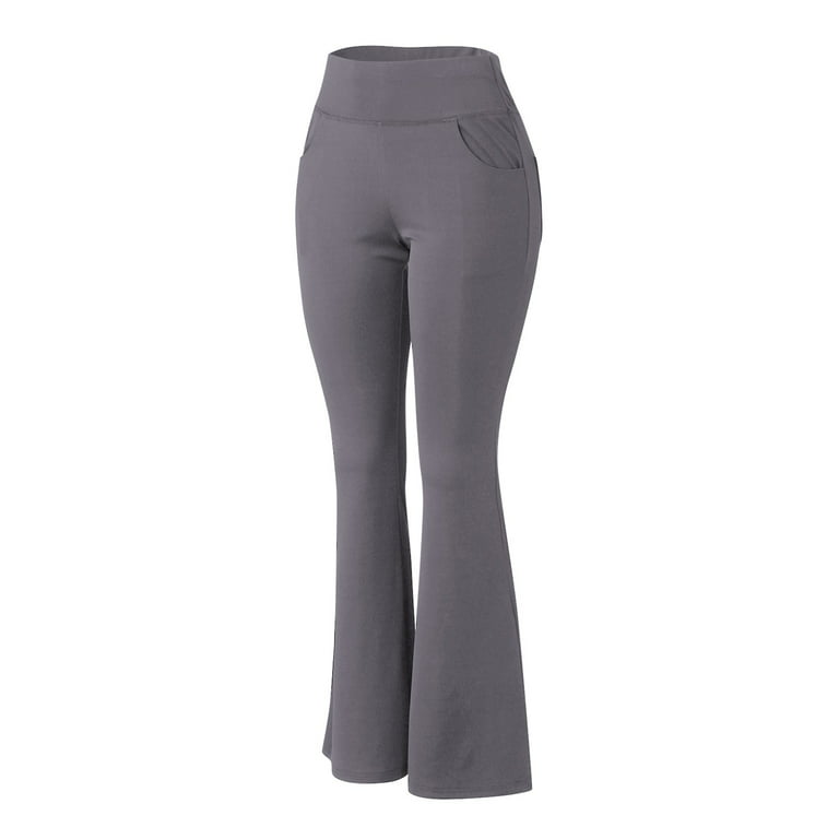 Pocket Style Flares High Waisted Workout Pants for Women Work Pants Dress  Pants Woman Yoga Pants Petite, Dark Gray, Small : : Clothing,  Shoes & Accessories