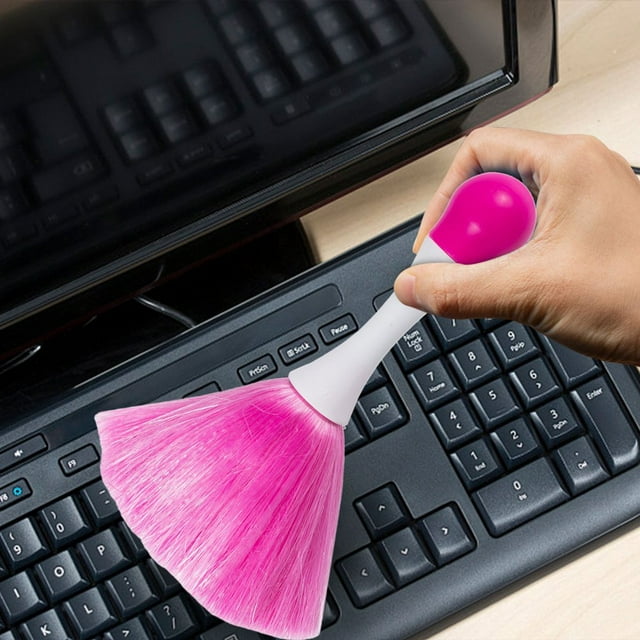 Estbridge Mini Feather Dusters for Cleaning Small Microfiber Delicate Duster Laptop Computer Keyboard Electrostatic Cleaning Duster Washable Screen Static Dusting Wand