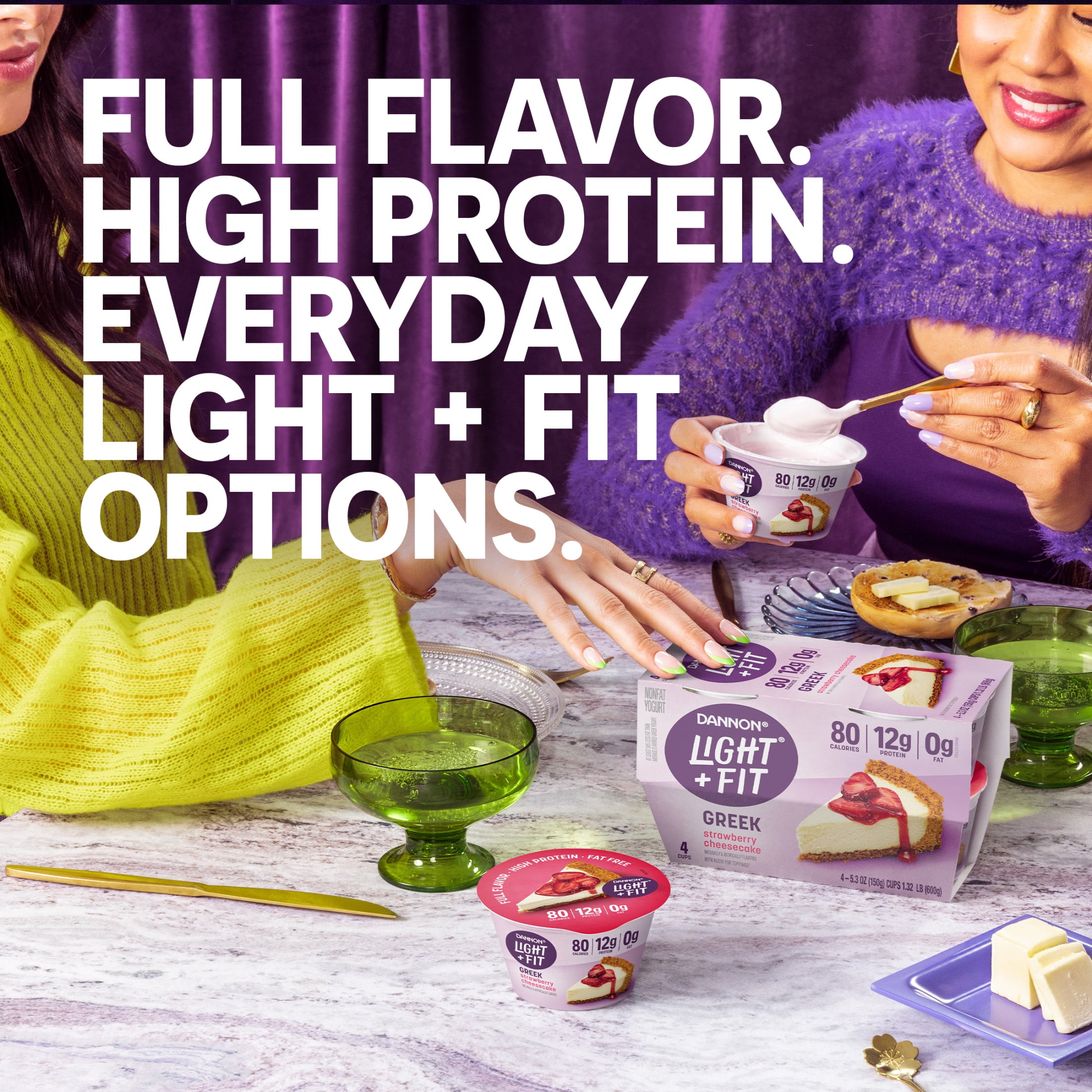 Light + Fit Toasted Marshmallow Greek Fat Free Yogurt Cup, 5.3 oz